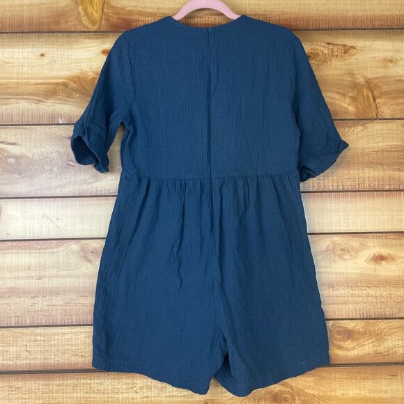 Cupshe Womens Rompers Jumpers (2) Large Boho Short Sleeve V-Neck Pockets - Picture 3 of 16